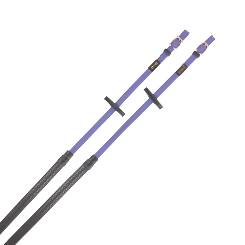 TdeT - Biotack® rubber reins purple | - Ohlala
