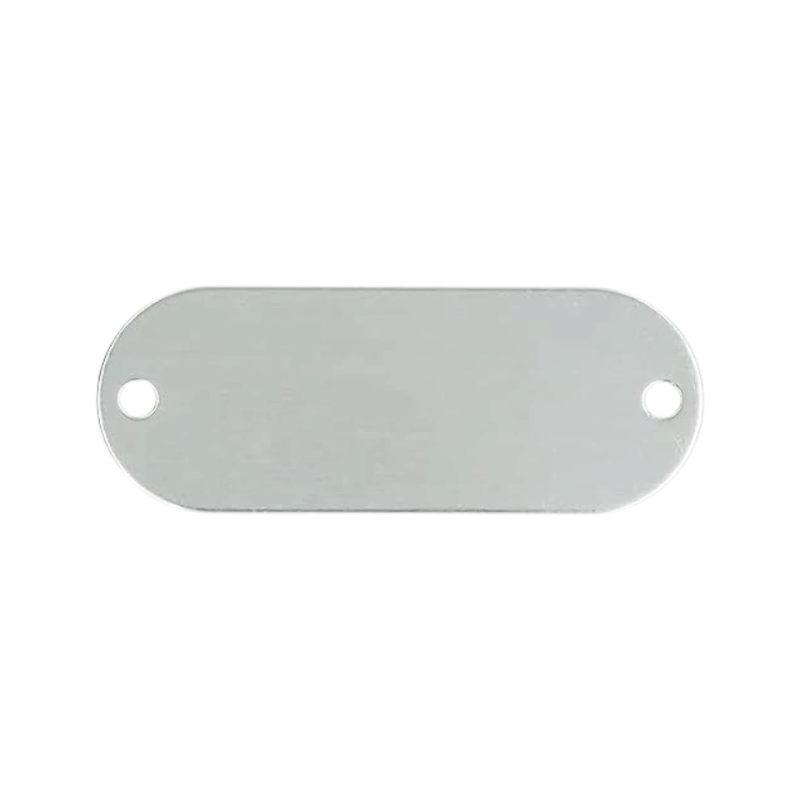 TdeT – Aluminiowa tabliczka do kantara Podpis, srebrna
