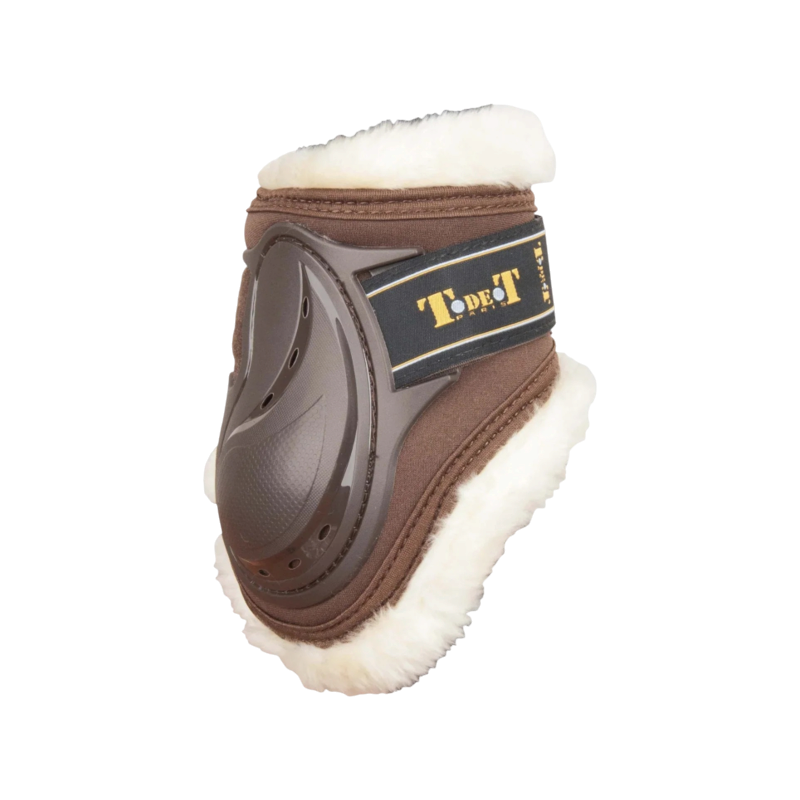 TdeT - Design Brown Faux Sheepskin Tendon and Fetlock Boot Set