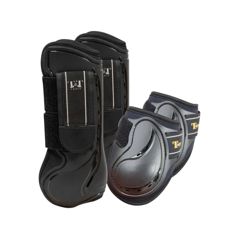 TdeT - Black Design Tendon and Fetlock Boot Set