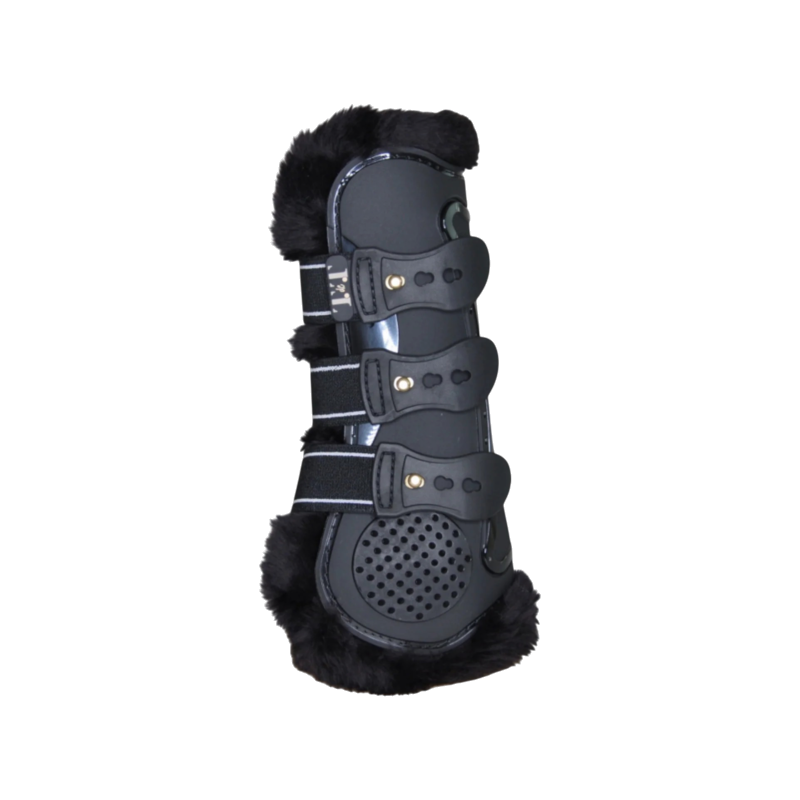 TdeT - Proteck Compet Black Sheepskin Tendon and Fetlock Boot Set