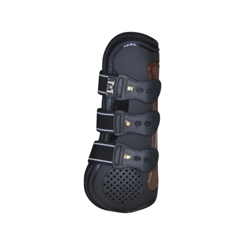 TdeT - Proteck Compet Black/Brown Tendon and Fetlock Boot Set
