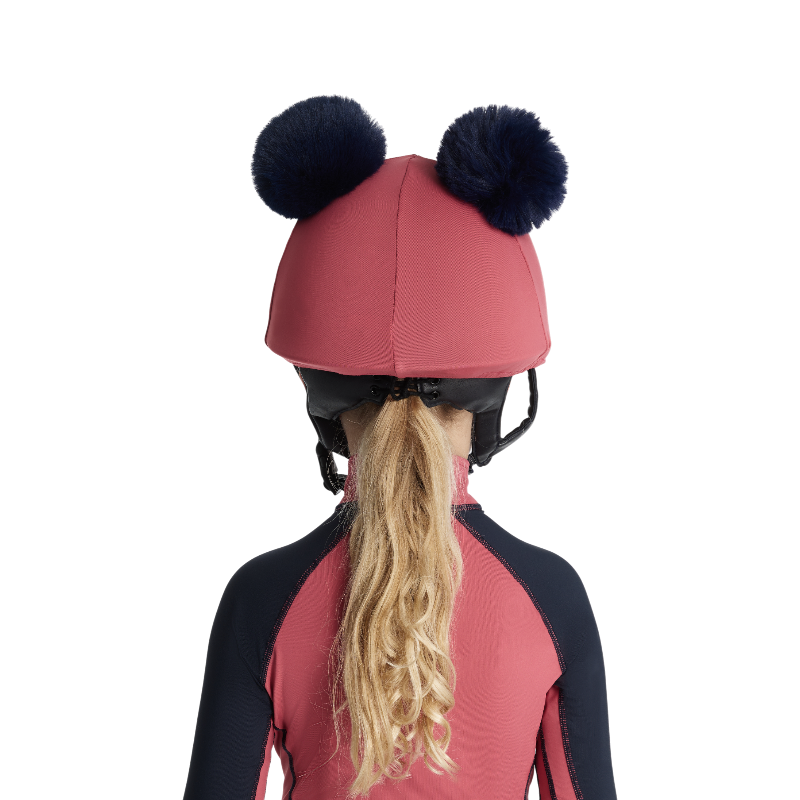 Lemieux - Kinder-Helmüberzug mit zwei abnehmbaren Pompons Mini Cranberry | - Ohlala