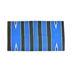 Westride - Tapis navajo coton/ acrylique noir/ bleu | - Ohlala