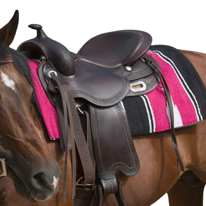 Westride - Tapis navajo coton/ acrylique rose/ noir | - Ohlala