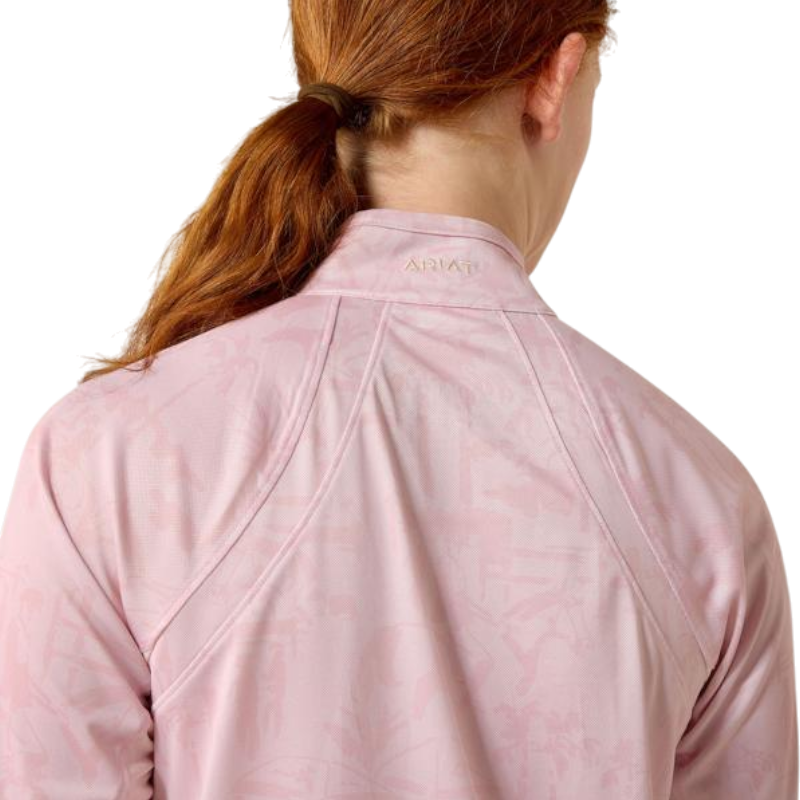 Baselayer mit Reißverschluss Kinder Sunstopper 3.0 bedruckt sepia horse park