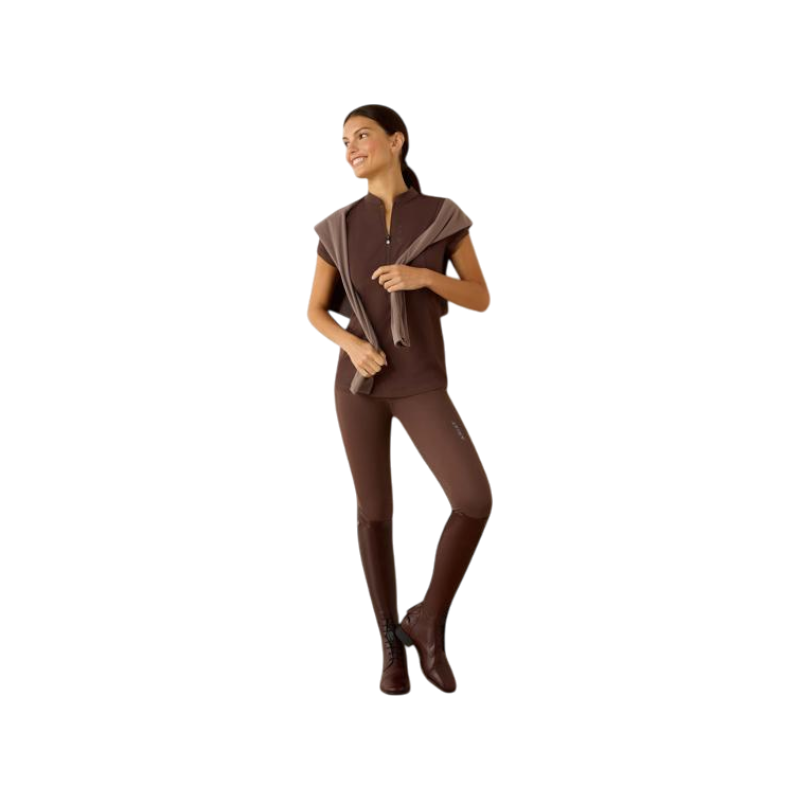 Baselayer con zip donna Breathe pommel brown
