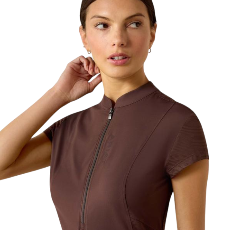 Baselayer con zip donna Breathe pommel brown