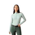 Baselayer mit Reißverschluss Damen SolVeil blue surf