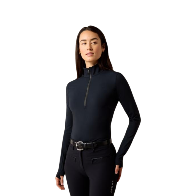 Baselayer con zip donna SolVeil nero