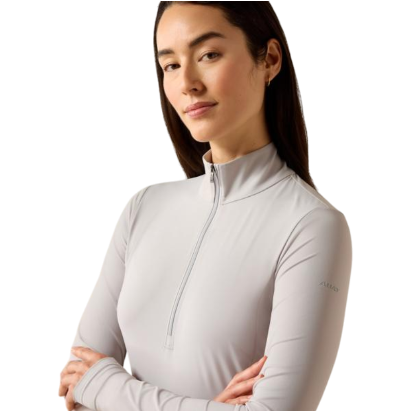 Baselayer mit Reißverschluss Damen SolVeil show grey