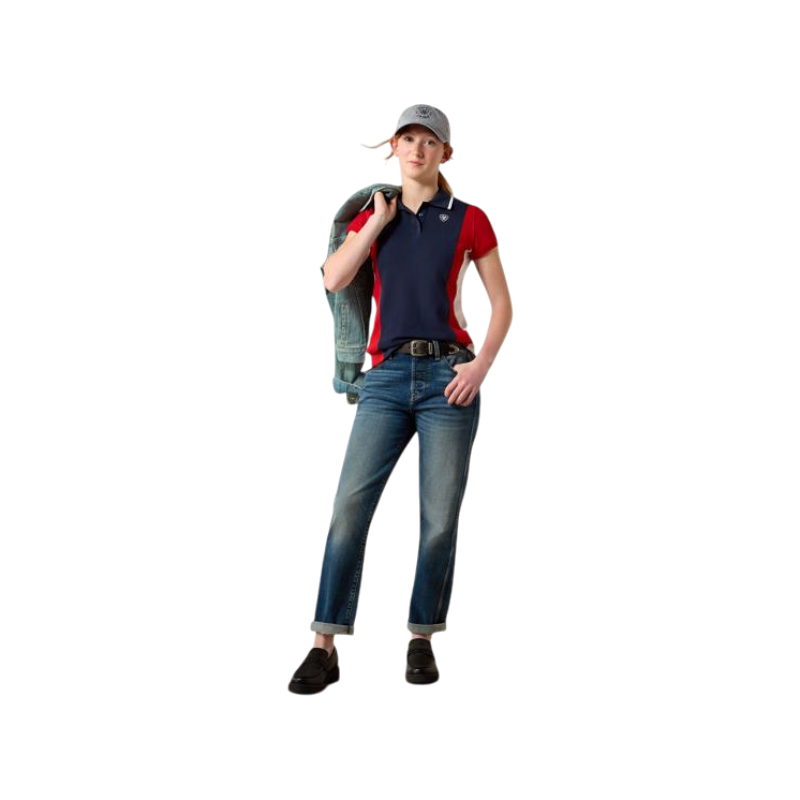 Ariat - Polo niño/a Taryn navyt & red