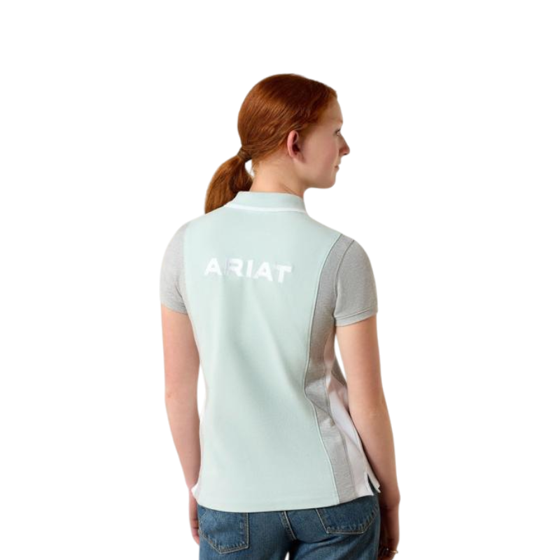 Polo enfant Taryn starlight blue/ heather grey