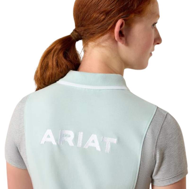 Polo enfant Taryn starlight blue/ heather grey