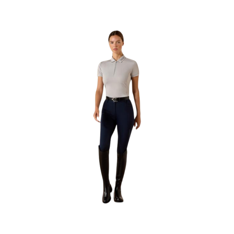Ariat - Dames-zip-polo Bandera show grey