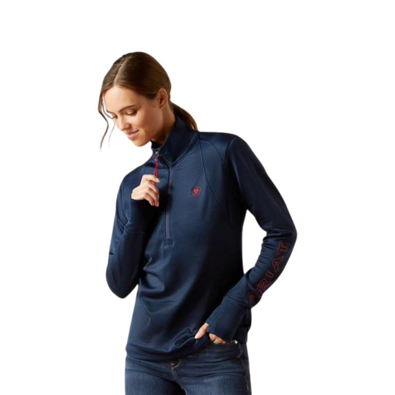 Ariat - Mezza zip donna Team EQ marine