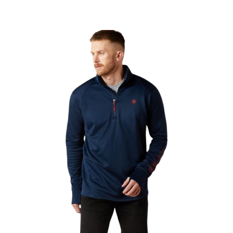 Ariat - Mezza zip uomo Team EQ marine