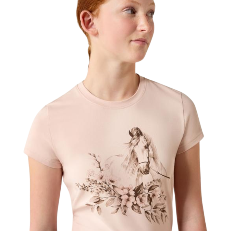 T-shirt dziecięcy Ethereal Equine sepia rose