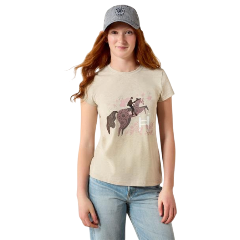 T-shirt dziecięcy Floral Leap oatmeal