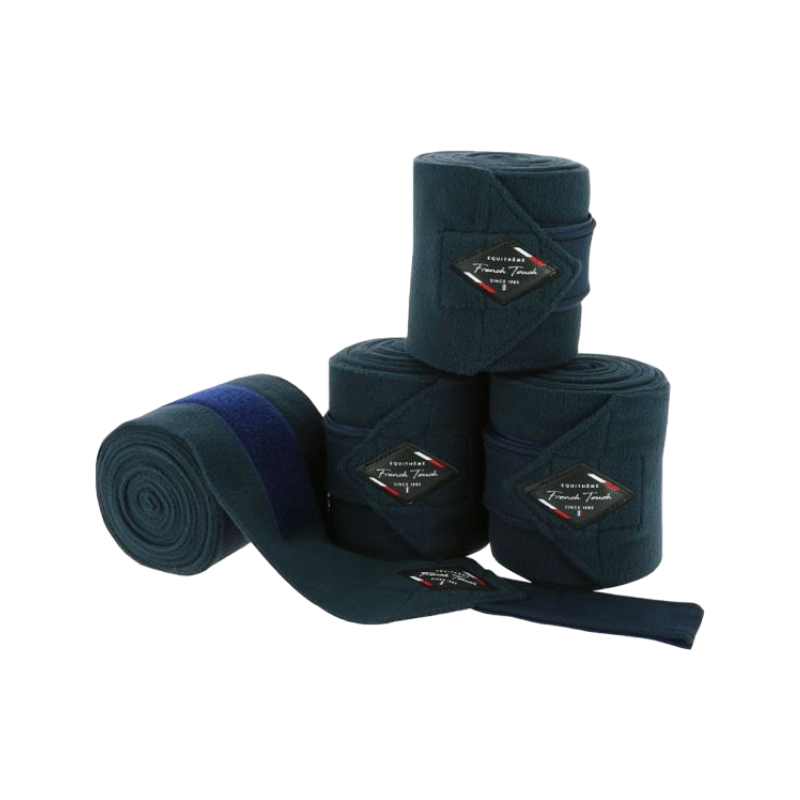 Equithème - Polo-Bandagen French Touch marine (x4) | - Ohlala