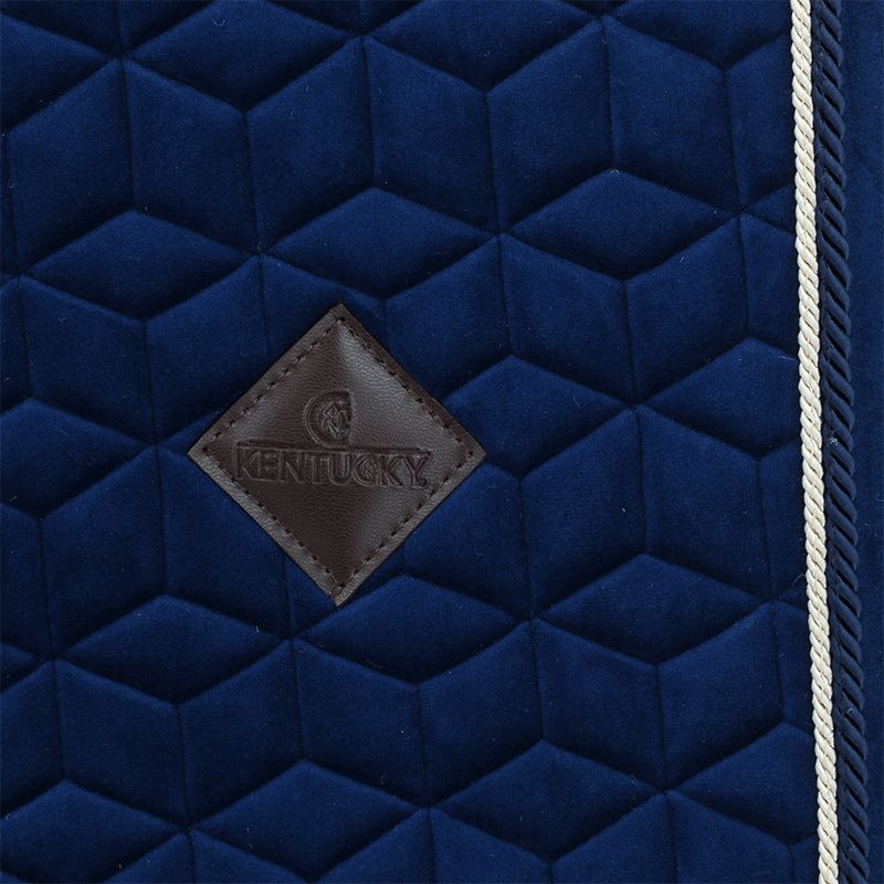 Kentucky Horsewear - Basic Velvet jumping saddle pad navy | - Ohlala
