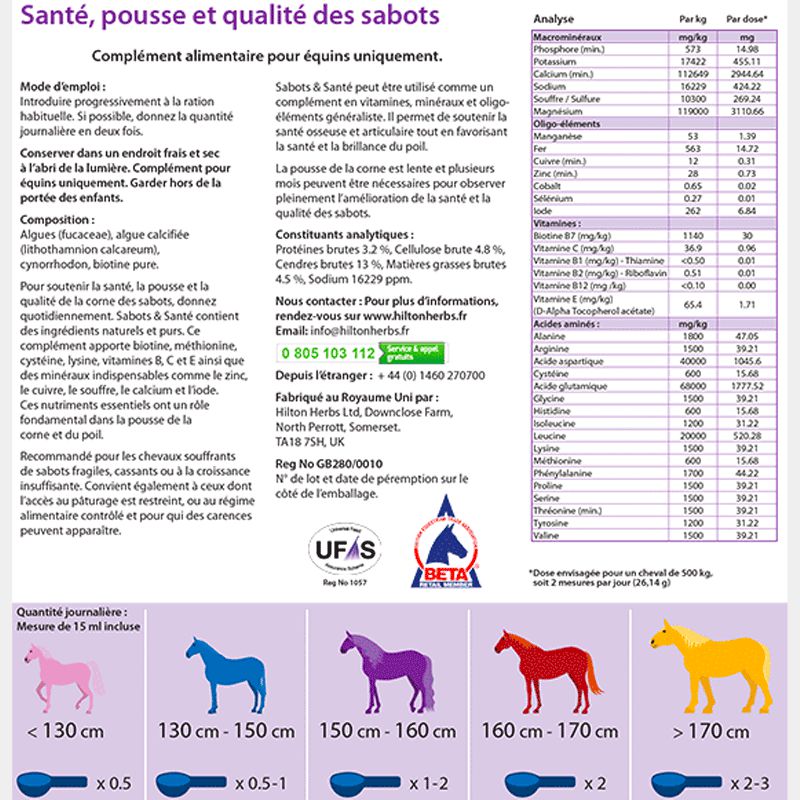 Hilton Herbs - Dietary Supplement Biotin-Enriched Hooves & Health 2kg | - Ohlala