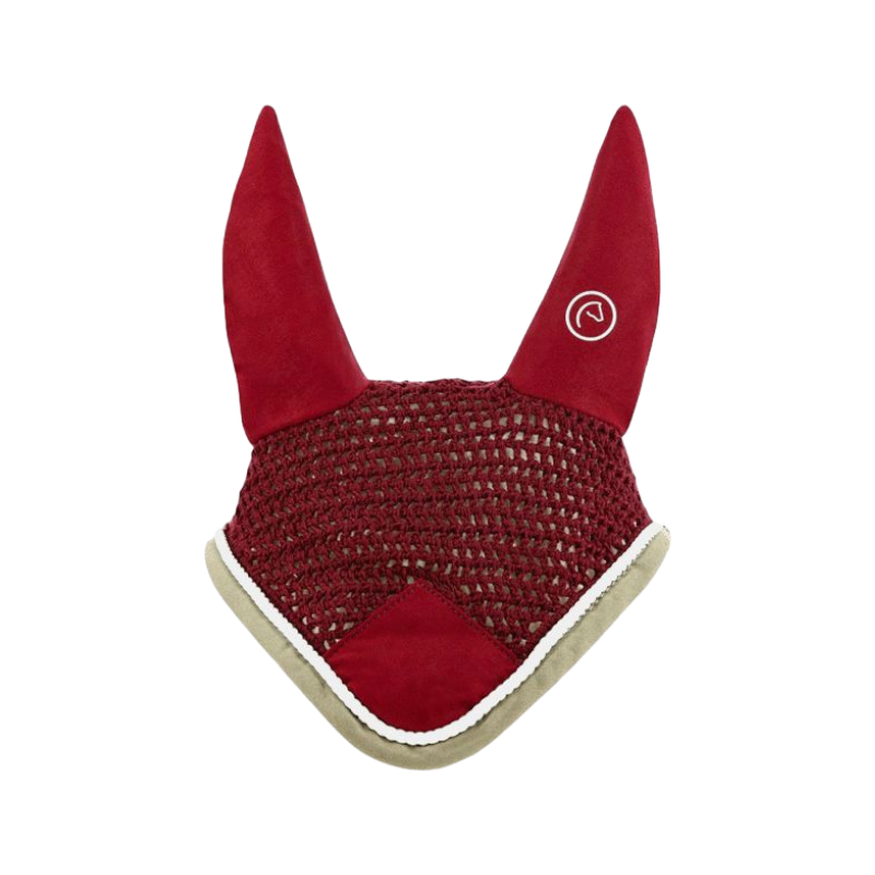 Equithème - Bonnet chasse-mouches Polyfun bordeaux/ taupe | - Ohlala