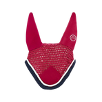 Equithème - Bonnet chasse-mouches Polyfun framboise/ marine | - Ohlala