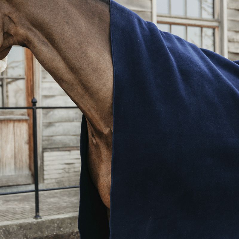 Kentucky Horsewear - Derka osuszająca carré heavy granatowa | - Ohlala