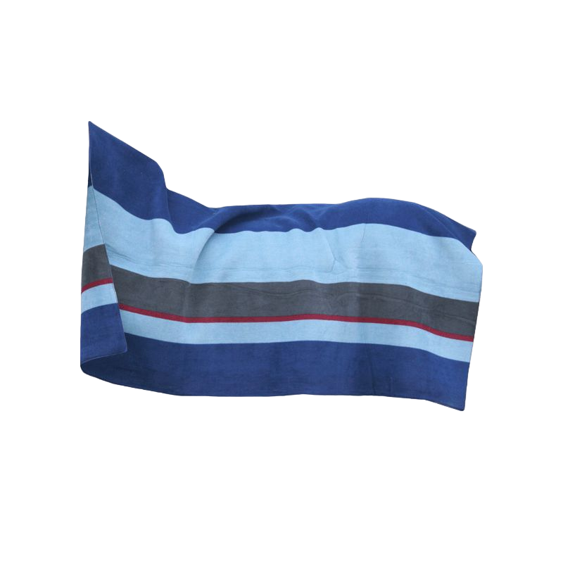 Kentucky Horsewear - Droogdeken vierkant heavy stripes marine/grijs | - Ohlala