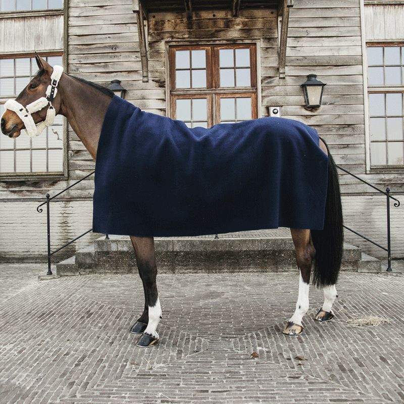 Kentucky Horsewear - Derka osuszająca carré heavy granatowy | - Ohlala