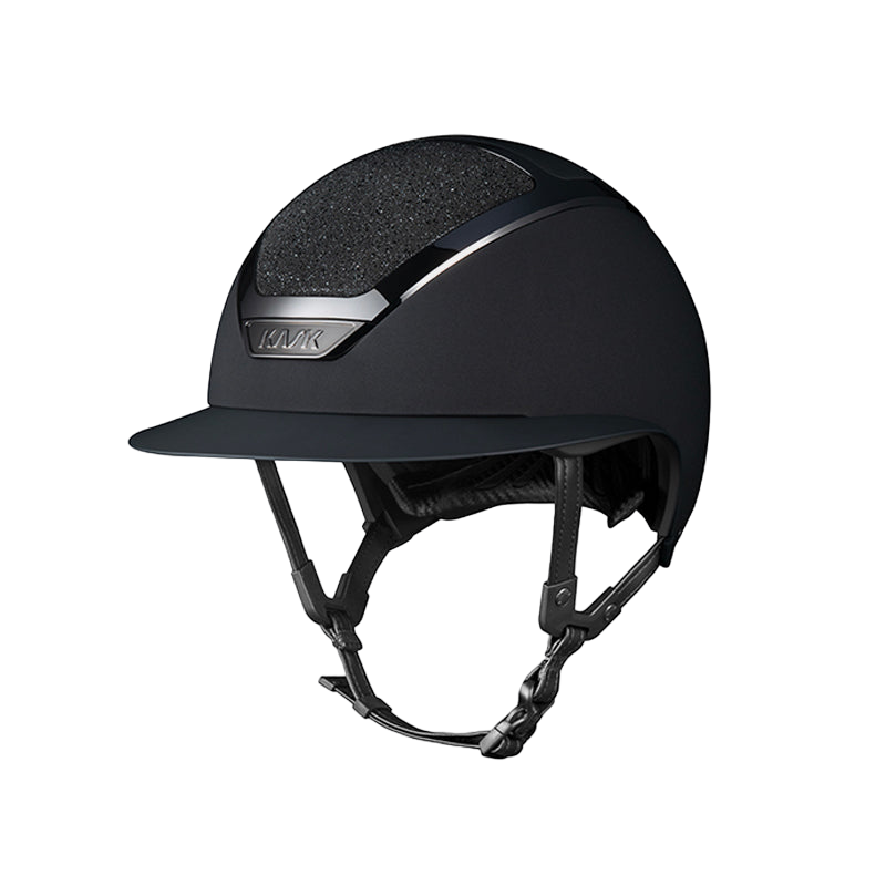Kask - Reithelm Star Lady Pure Shine Chrome Crystals Carpet II schwarz | - Ohlala