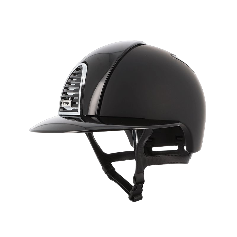KEP - Kask jeździecki Cromo 2.0 Textile/ Polish czarny daszek polo | - Ohlala