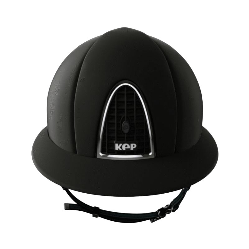 KEP - Cromo Textile black riding helmet polo visor | - Ohlala