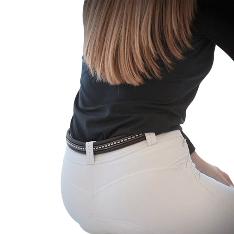 Pénélope - Ceinture Point sellier havane | - Ohlala