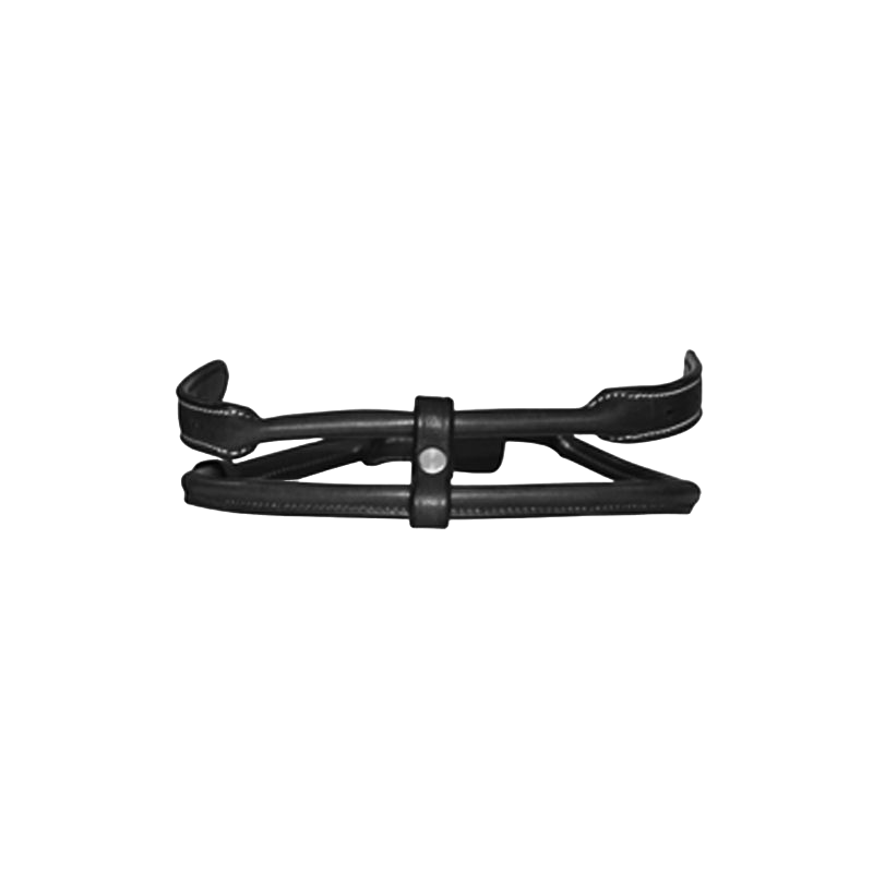 Flags & Cup - Round leather noseband centre piece black | - Ohlala