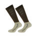 Equithème - Chaussettes d'équitation Compet choco/beige (x2) | - Ohlala
