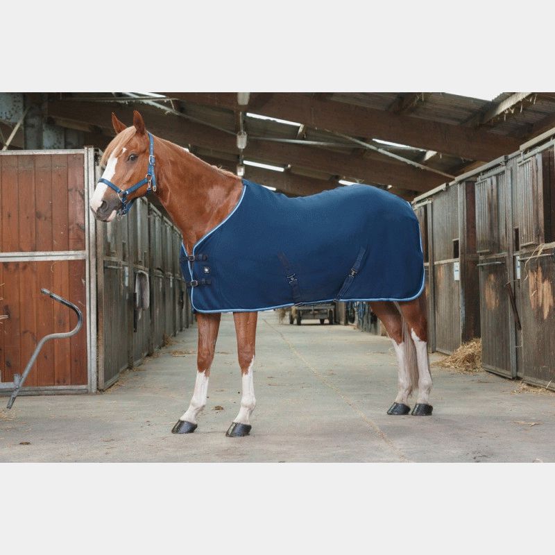 Riding World - Fleecedeken met gekruiste buikgordels 240g | - Ohlala