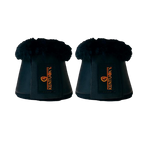 Kentucky Horsewear - Campanas de cuero y borreguillo negro/negro | - Ohlala