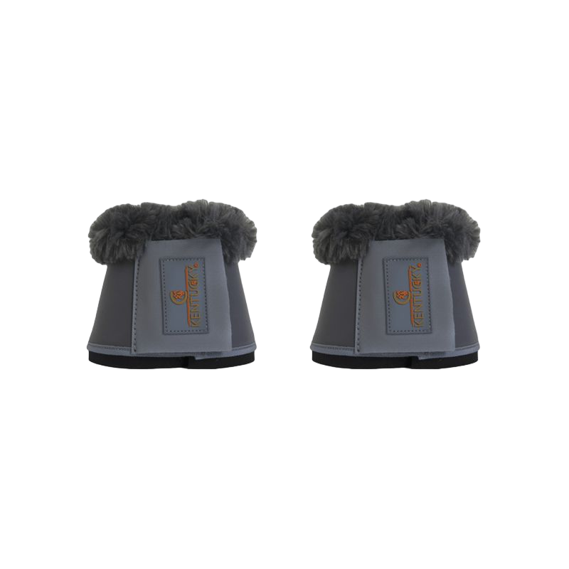 Kentucky Horsewear - Campanas para caballos cuero y borrego gris/gris | - Ohlala
