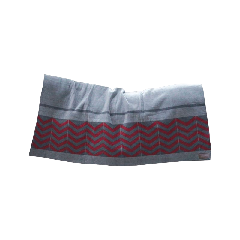 Kentucky Horsewear - Grey/burgundy heavy fishbone square drying rug | - Ohlala