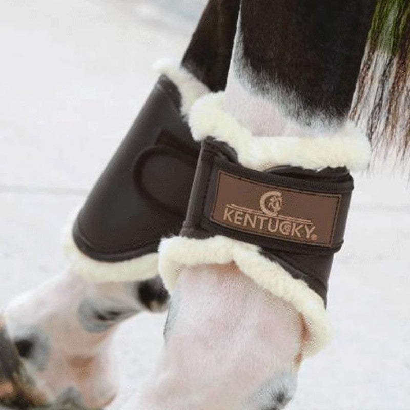 Kentucky Horsewear - Brown leather turnout brushing boots | - Ohlala