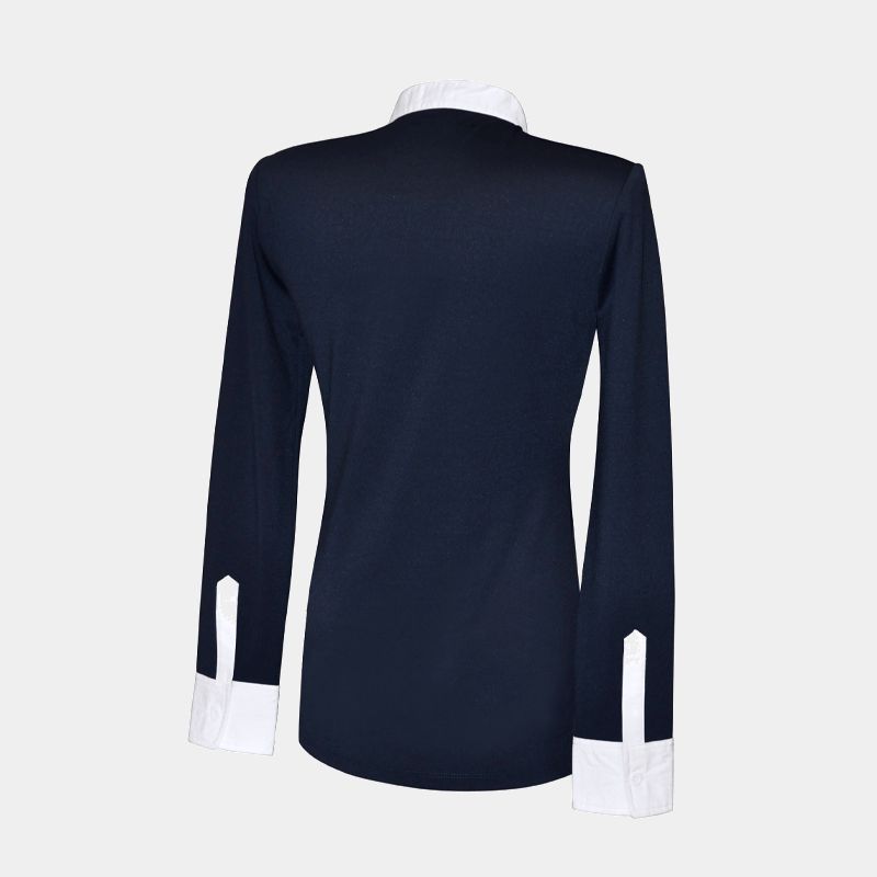 Flags & Cup - Polo Diamantina Damen Langarm Marine | - Ohlala
