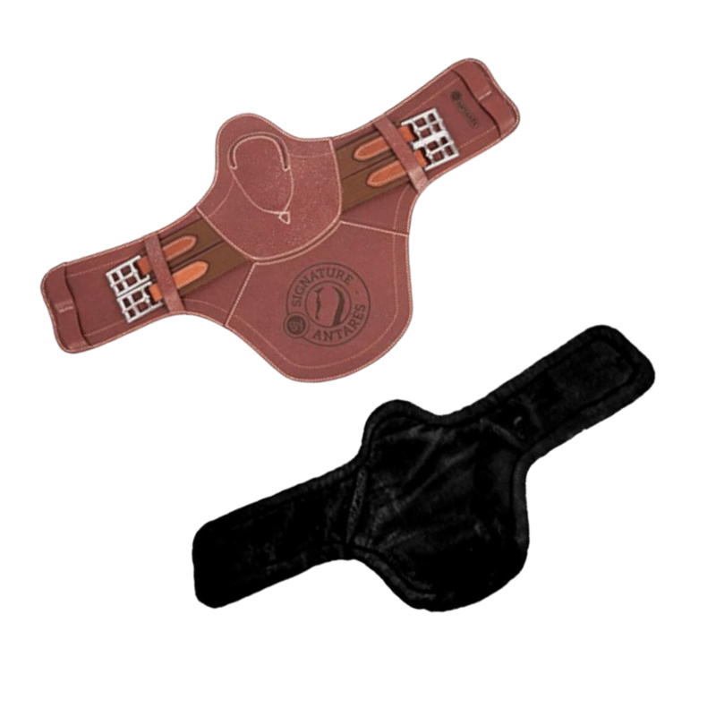 Antarès Sellier - Bavette Signature courte tabacco et doublure | - Ohlala