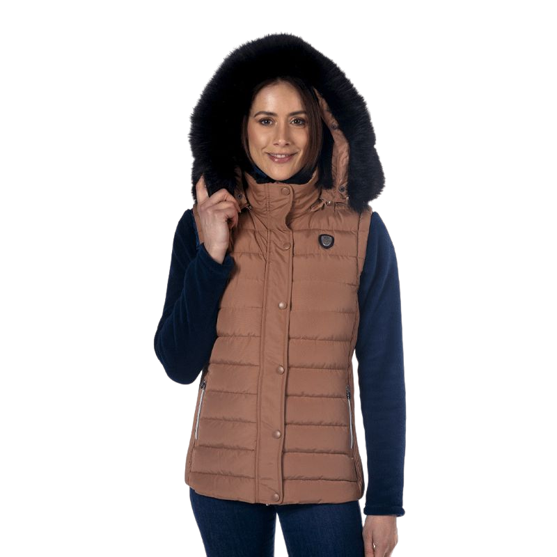 Flags & Cup - Kenora women's sleeveless gilet mocha | - Ohlala