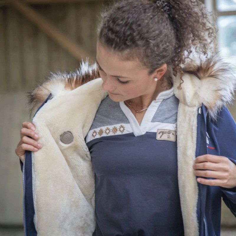 Pénélope Store - Marina navy women's parka | - Ohlala