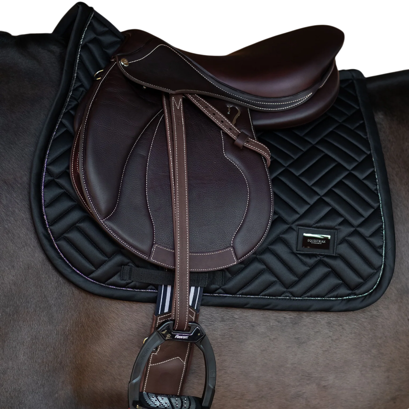 Equestrian Stockholm - Modern Black Saddle Pad | - Ohlala