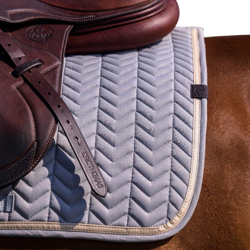 Equithème - Softypop grey saddle pad | - Ohlala