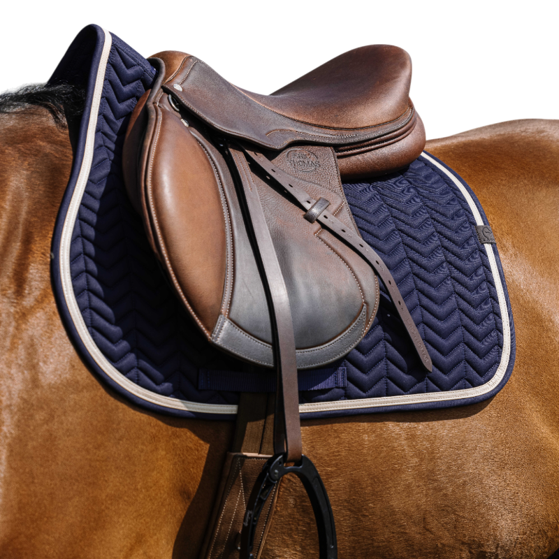 Equithème - Softypop Navy Saddle Pad | - Ohlala