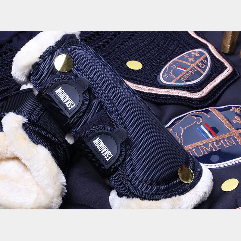 Eskadron - Closed Sheepskin Boots Navy | - Ohlala